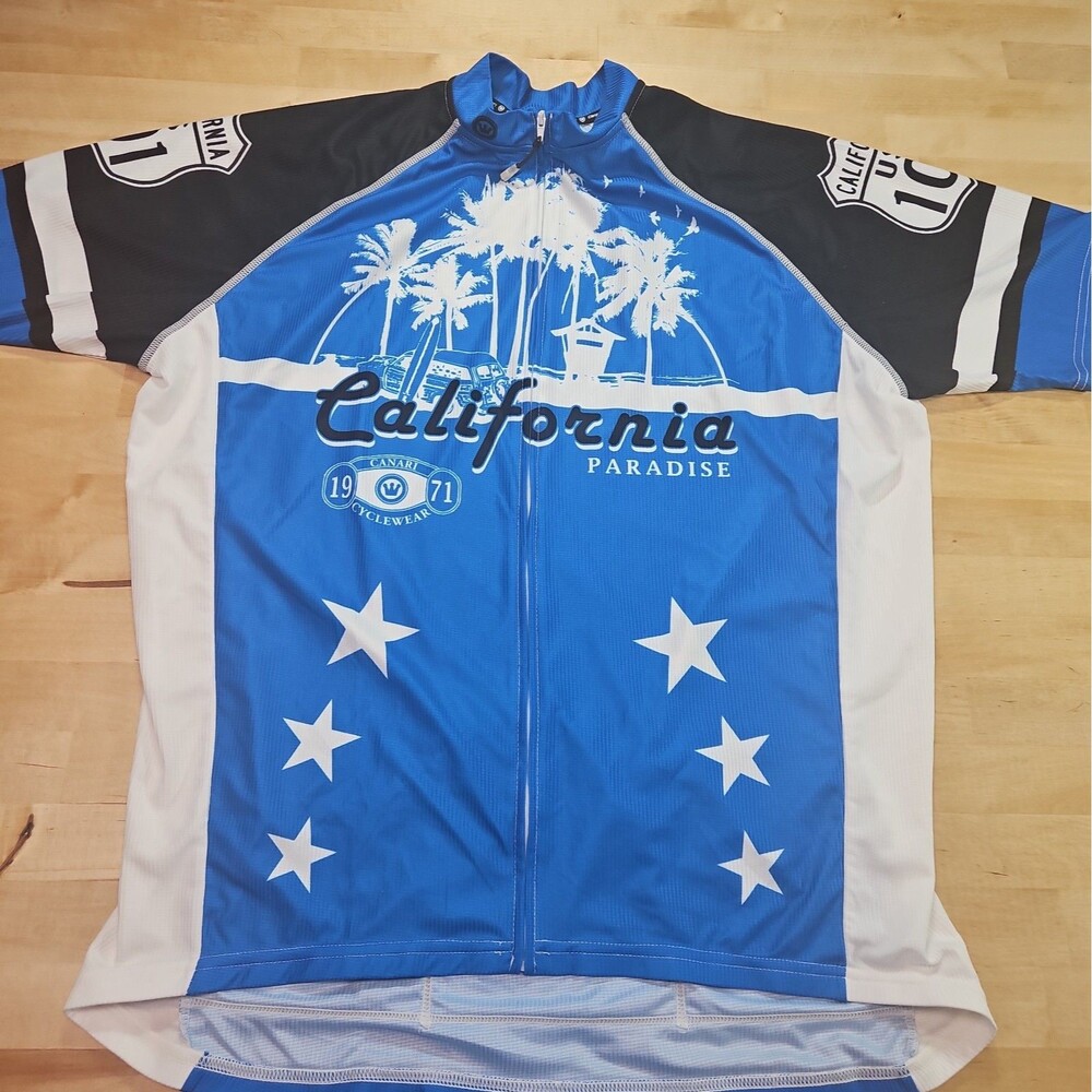 CANARI Men's XXL Bike Cycling California Paradise Highway 101 Jersey